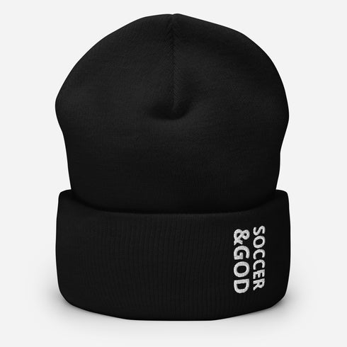 Soccer &God Cuffed Beanie